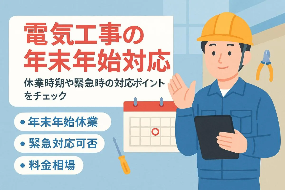 電気工事の年末年始に依頼と料金比較ポイント解説！安心な会社選びと緊急対応の注意点