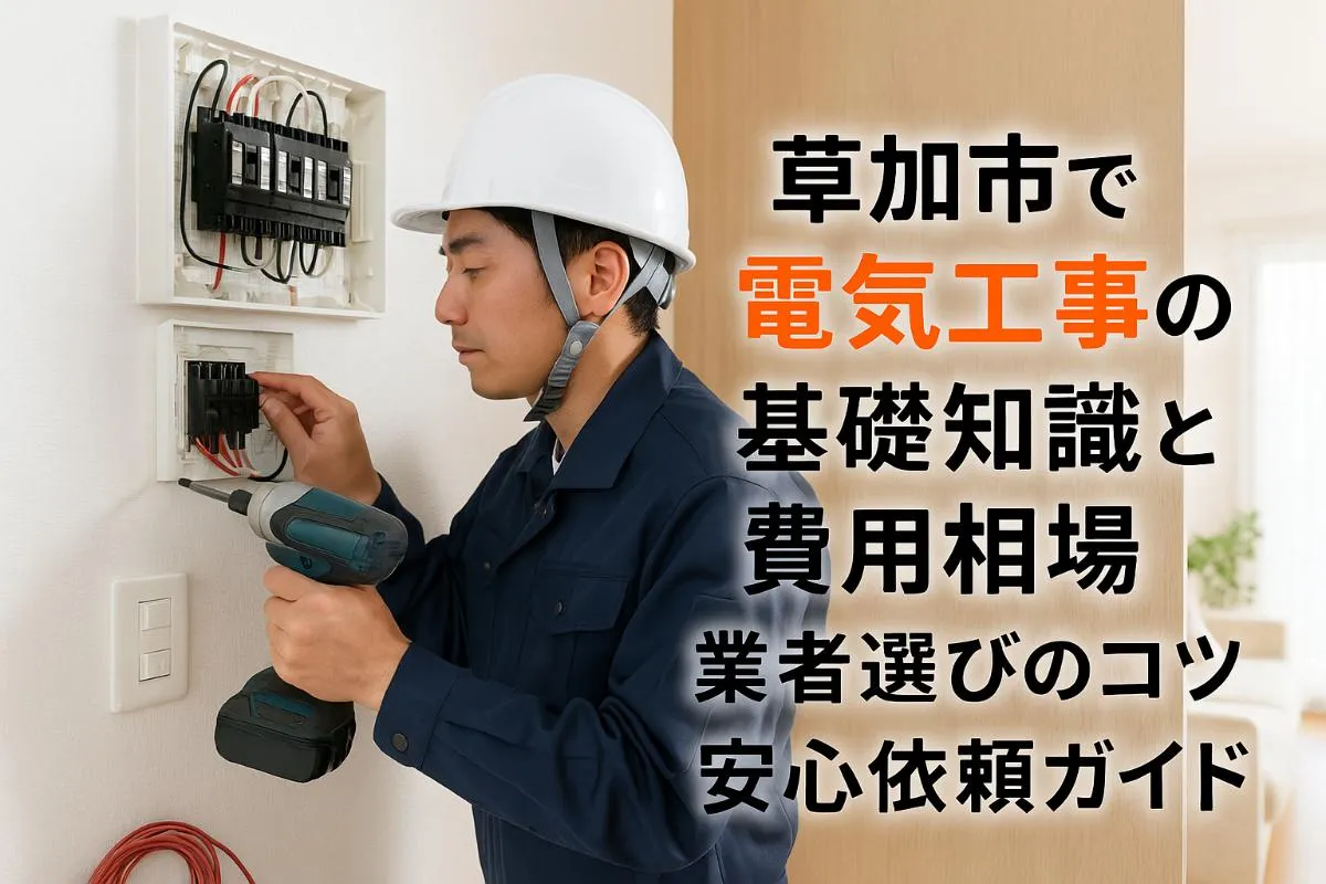 草加市で電気工事の基礎知識と費用相場｜業者選びのコツと安心依頼ガイド
